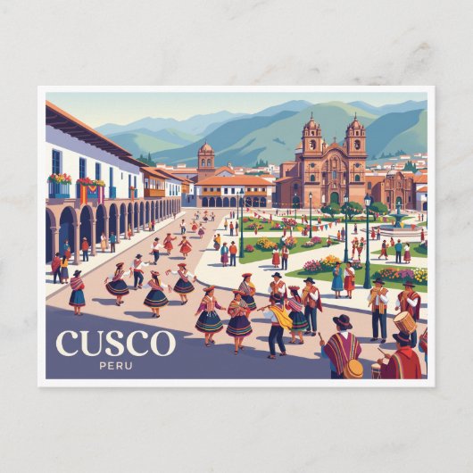 Carte Postale Place d'Armes, Cusco Pérou (Devant)