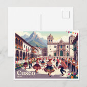 Carte Postale Place d'Armes de Cusco Pérou (Devant / Derrière)