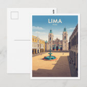 Carte Postale Place d'Armes de Lima Pérou (Devant / Derrière)