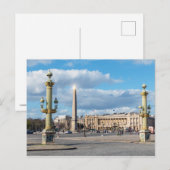 Carte Postale Place de la Concorde et obélisque - Paris, France (Devant / Derrière)