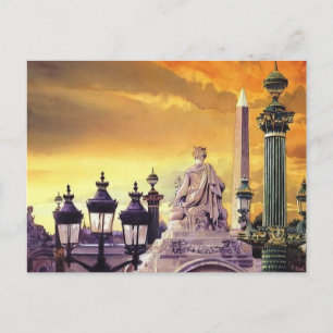 Carte Postale "Place de la Concorde" Paris Aquarelle