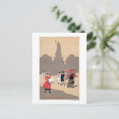 Carte Postale Place de la République Art Déco (Debout devant)