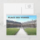 Carte Postale Place des Vosges (Devant / Derrière)