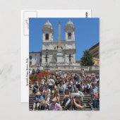 Carte Postale Place d'Espagne, Rome, Italie (Devant / Derrière)