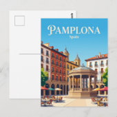 Carte Postale Place du Château Espagne (Devant / Derrière)
