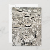 Carte Postale Place du marché (Devant / Derrière)