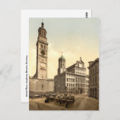 Carte Postale Place du marché, Augsburg, Bavière, Allemagne (Devant / Derrière)