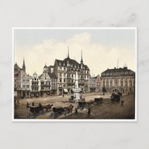 Carte Postale Place du marché, Bonn, Rhin, Allemagne magnifique