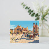 Carte Postale Place du Marché principal Pologne (Debout devant)