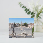 Carte Postale Place du Peuple - Rome, Italie (Debout devant)