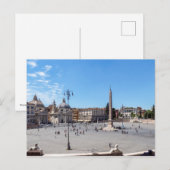 Carte Postale Place du Peuple - Rome, Italie (Devant / Derrière)