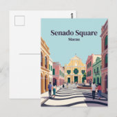 Carte Postale Place du Sénat Chine (Devant / Derrière)