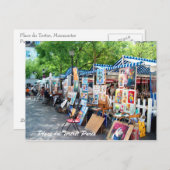 Carte Postale Place du Tertre, Paris (Devant / Derrière)