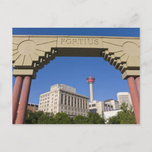 Carte Postale Place olympique et tour de Calgary, Alberta, Canad
