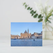 Carte Postale Place Saint-Pierre à la Cité du Vatican - Rome, It (Debout devant)