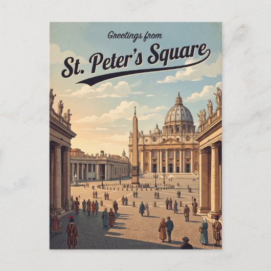 Carte Postale Place Saint-Pierre Vatican (Devant)