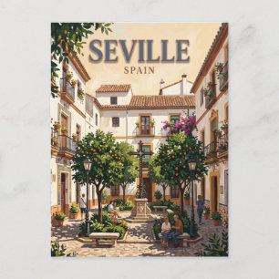 Carte Postale Place Santa Cruz Séville Espagne