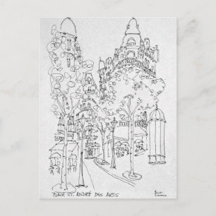 Carte Postale Place St. André des Arts   Paris, France