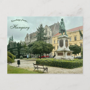 Carte Postale Place Széchenyi à Sopron en Hongrie
