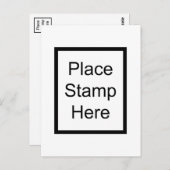 Carte Postale Placer le timbre ici (Devant / Derrière)