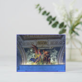 Carte Postale Plafond au musée du Vatican à Rome (Debout devant)