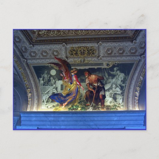 Carte Postale Plafond au musée du Vatican à Rome (Devant)