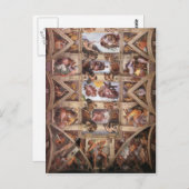 Carte Postale Plafond de chapelle de Sistine (Devant / Derrière)