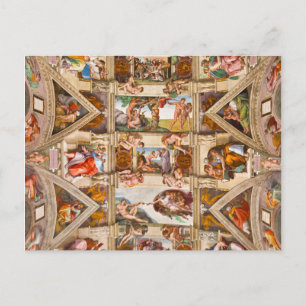 Carte Postale Plafond de la chapelle Sixtine par Michelangelo Bu