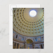 Carte Postale Plafond du Panthéon à Rome, Italie. (Devant / Derrière)