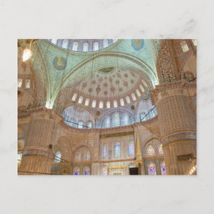 Carte Postale Plafond en dôme coloré de l'intérieur de la Mosqué