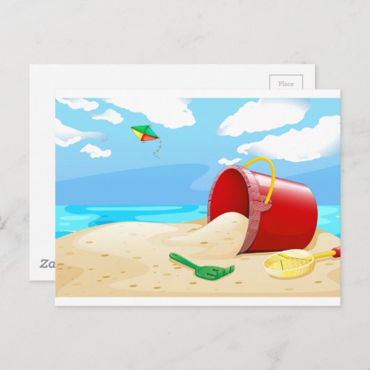 Carte Postale Plage (Devant / Derrière)