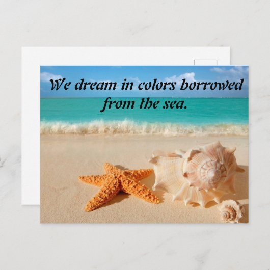 Carte postale Plage (Devant / Derrière)