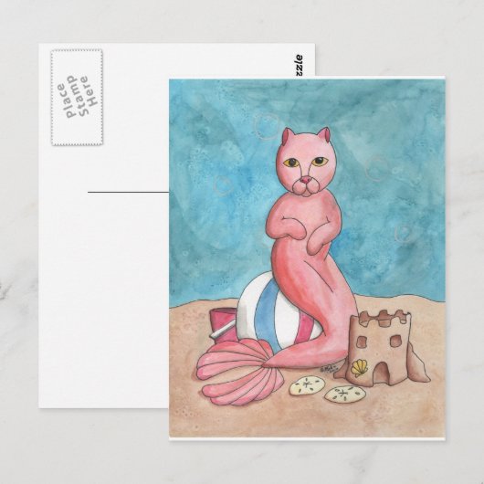 Carte Postale Plage (Devant / Derrière)