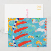 Carte postale plage (Devant / Derrière)