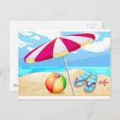 Carte Postale Plage (Devant / Derrière)