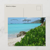 Carte Postale Plage à Antigua (Devant / Derrière)