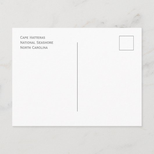 Carte Postale Plage à Cape Hatteras National Seashore, NC (Dos)
