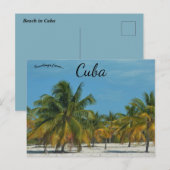 Carte Postale Plage à Cuba (Devant / Derrière)