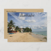 Carte Postale Plage à La Barbade (Devant / Derrière)