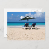 Carte Postale Plage à La Barbade (Devant / Derrière)