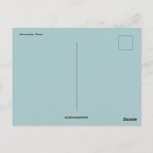 Carte Postale Plage à Musandam Oman (Dos)