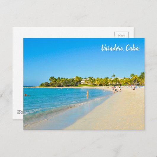 Carte Postale Plage à Vardero, Cuba (Devant / Derrière)