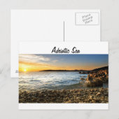 Carte Postale plage adriatique (Devant / Derrière)