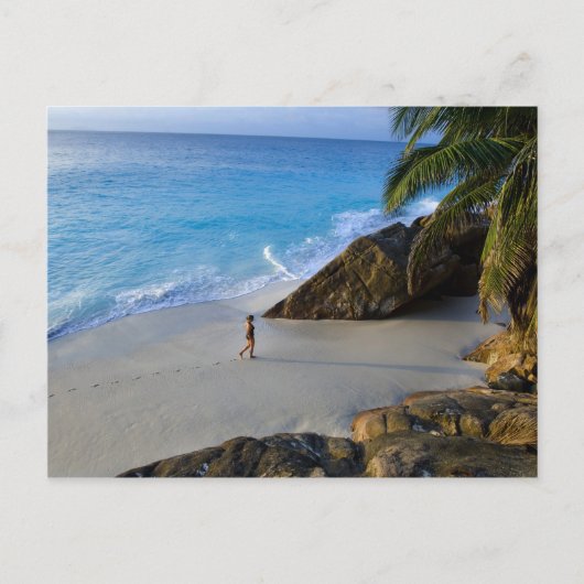 Carte Postale Plage Ansi Victorin, île de Fregate (Devant)