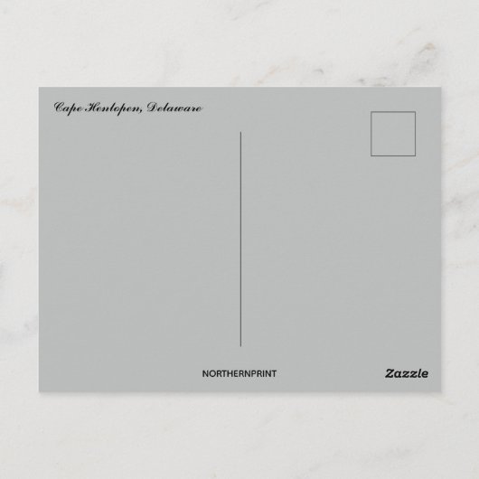 Carte Postale Plage au Cap Henlopen Delaware (Dos)