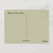 Carte Postale Plage au Costa Rica (Dos)