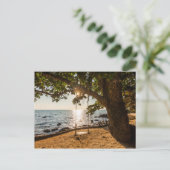 Carte Postale Plage au coucher du soleil (Debout devant)