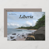 Carte Postale Plage au Liberia (Devant / Derrière)