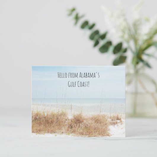 Carte Postale Plage avec dunes de sable (Debout devant)