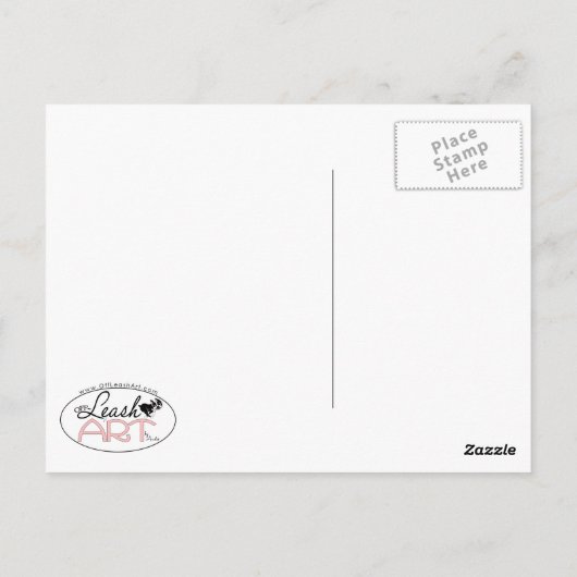 Carte Postale Plage Babe Bichon Frise (Dos)